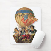 Ouderwetse Patriottisch, Kinderen in een Heet Luch Muismat (Met muis)