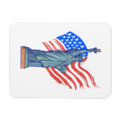 Ouderwetse patriottische 4 juli-design magneet (Horizontaal)