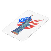 Ouderwetse patriottische 4 juli-design magneet (Linkerzijde)