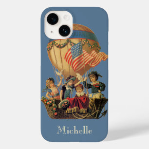 Ouderwetse Patriottische, Kinderen in een Heet Luc Case-Mate iPhone 14 Hoesje