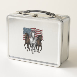 Ouderwetse Patriottische Rennende Paarden Vector D