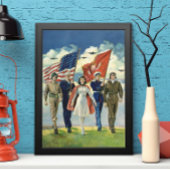 Ouderwetse Patriottische, Trotse Militaire Helden Poster