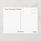 Ouderwetse Patriottische Verjaardag van George Was Briefkaart (Achterkant)
