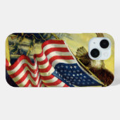 Ouderwetse Patriottisme, Patriottische Amerikaanse Case-Mate iPhone Case (Achterkant (horizontaal))