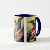 Ouderwetse patriottisme, patriottische Amerikaanse Mok (Voorkant rechts)