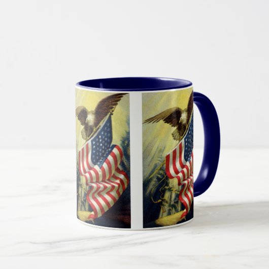 Ouderwetse patriottisme, patriottische Amerikaanse Mok (Voorkant rechts)