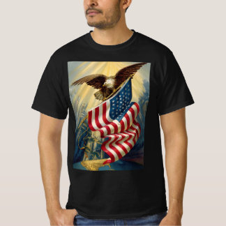 Ouderwetse Patriottisme, Patriottische Amerikaanse T-shirt
