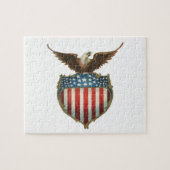 Ouderwetse patriottisme, trotse adelaar boven Amer Legpuzzel (Horizontaal)