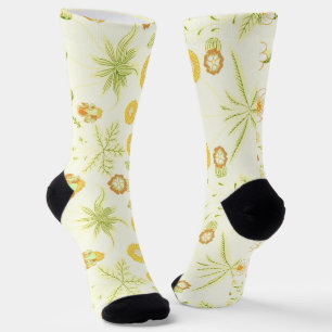 Ouderwetse Patroon Gele Pret Crazy Soks Sokken