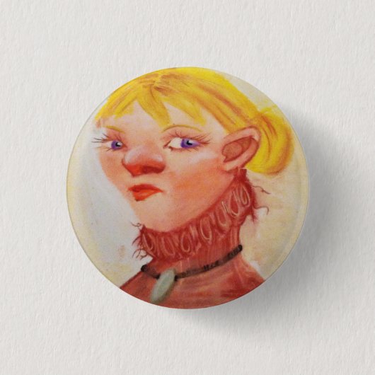 ouderwetse pin-up Girl 1950  Ronde Button 3,2 Cm (Voorkant)