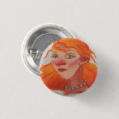ouderwetse pin-up Girl 1950  Ronde Button 3,2 Cm (Voorkant /achterkant)