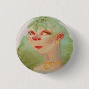 ouderwetse pin-up Girl 1950  Ronde Button 3,2 Cm