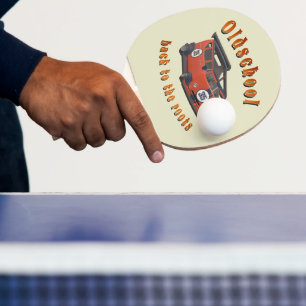 Ouderwetse Ping Pong Paddle Retro Design Tafeltennisbatje