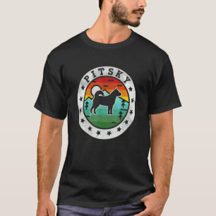 Ouderwetse Pitsky Retro Hond Moeder Vader T-shirt