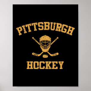 Ouderwetse Pittsburgh-hockey Poster