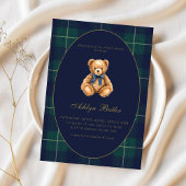 Ouderwetse Polo Teddybeer Babyshower Uitnodiging