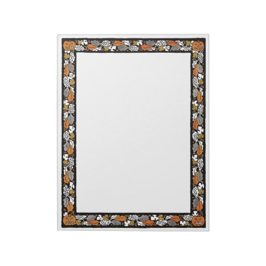 Ouderwetse pompoenen en bladeren Notitieblok (Linkerzijde)