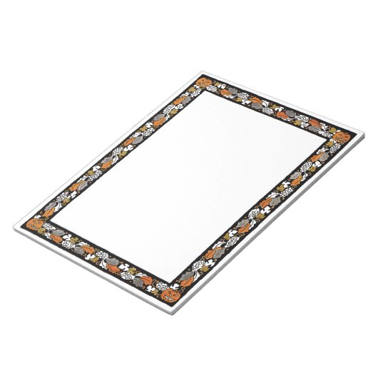 Ouderwetse pompoenen en bladeren Notitieblok (Schuin)