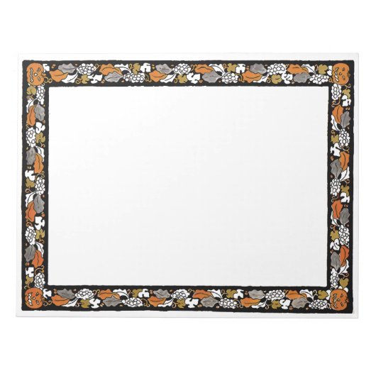 Ouderwetse pompoenen en bladeren Notitieblok (Voorkant)