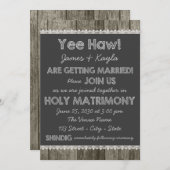 Ouderwetse Redneck Country Chalkboard bruiloft Kaart (Voorkant / Achterkant)