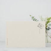 Ouderwetse Regency-romance geïnspireerde correspon Briefpapier (Staand voorkant)