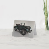 Ouderwetse retro cabriolet bedankkaart (Voorkant)