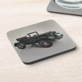 Ouderwetse retro cabriolet bier onderzetter (Linkerzijde)