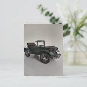 Ouderwetse retro cabriolet briefkaart (Staand voorkant)