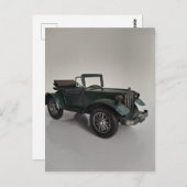 Ouderwetse retro cabriolet briefkaart (Voorkant / Achterkant)