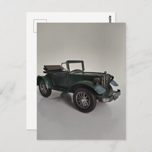 Ouderwetse retro cabriolet briefkaart (Voorkant / Achterkant)