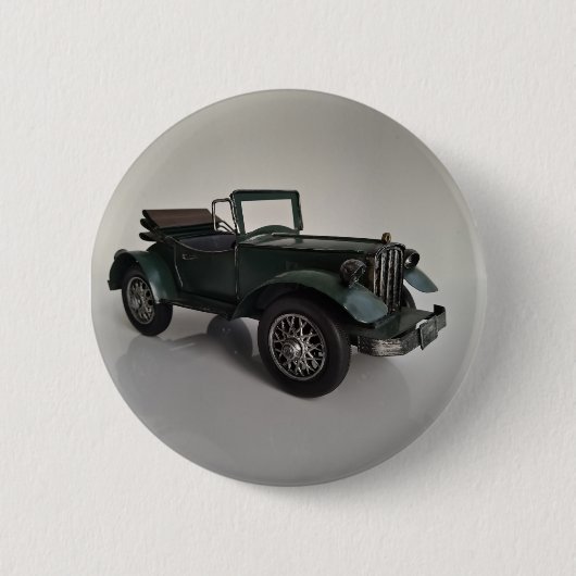 Ouderwetse retro cabriolet ronde button 5,7 cm (Voorkant)