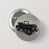 Ouderwetse retro cabriolet ronde button 5,7 cm (Voorkant /achterkant)