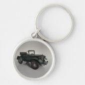 Ouderwetse retro cabriolet sleutelhanger (Voorkant)