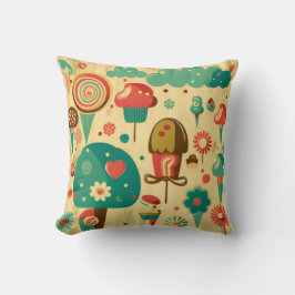 Ouderwetse retro cute design voor kids Cake Pop Kussen