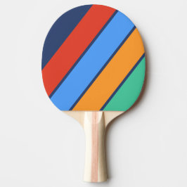 Ouderwetse Retro Regenboog Vetgedrukt Tafeltennisbatje