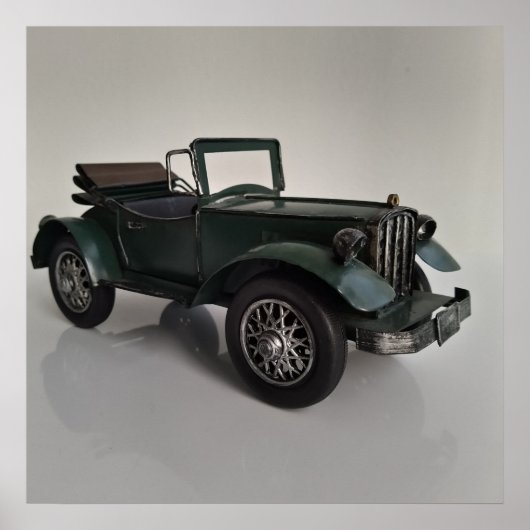 Ouderwetse retro-stijl cabriolet auto poster (Voorkant)