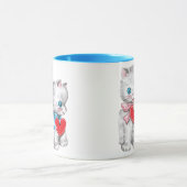 Ouderwetse Retro Valentijnsdag Katten, Mooie Kitte Mok (Midden)