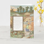 Ouderwetse Retro Valentijnsdag, Landelijk Plattela Kaart (Gele Bloem)