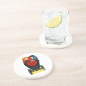 Ouderwetse Retro Valentijnsdag, Liefde en Romantie Zandsteen Onderzetter (Zijkant)