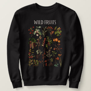 Ouderwetse Retro Wilde Fruit Botanische Grafiek Trui