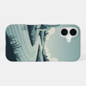 Ouderwetse rivier met zachte stroming iPhone 16 hoesje (Achterkant horizontaal)