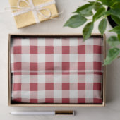 Ouderwetse rode en crème geruite tartan tissuepapier (Geschenk)