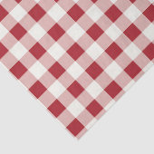 Ouderwetse rode en crème geruite tartan tissuepapier (Detail)