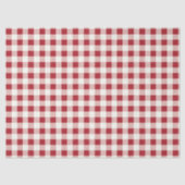 Ouderwetse rode en crème geruite tartan tissuepapier (Voorkant)