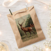 Ouderwetse Rode Hertengewei en Hinden Seizoensgroe Bedankzakje (Geknipt)