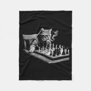 Ouderwetse Rokkende Kat Schaak Bordspel Dag Fleece Deken