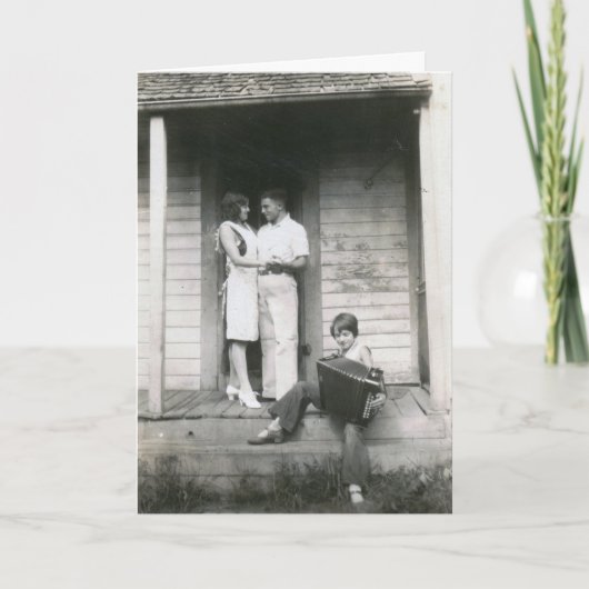 Ouderwetse Romance Feestdagen Kaart (Voorkant)