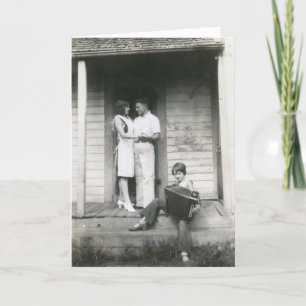 Ouderwetse Romance Feestdagen Kaart