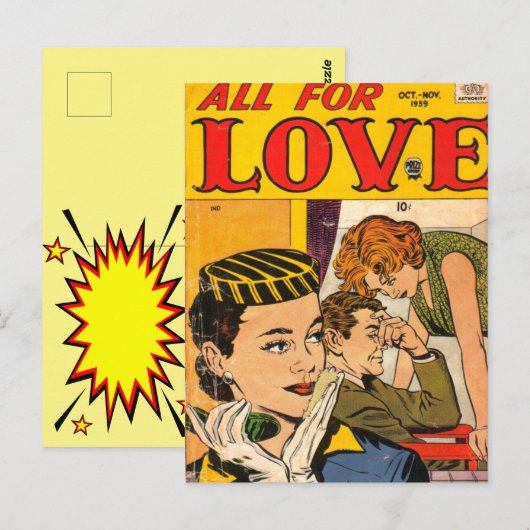 Ouderwetse Romantiek Briefkaart (Voorkant / Achterkant)