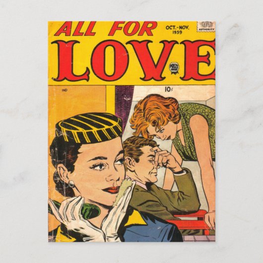 Ouderwetse Romantiek Briefkaart (Voorkant)